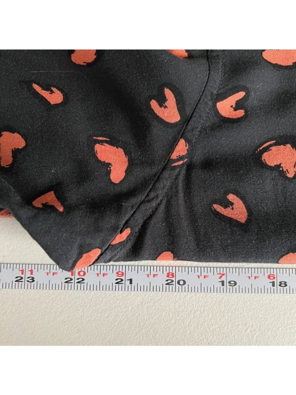 AllSaints Mnanza SS Shirt Mens L AOP Black Heart Print Short Sleeve Camp Collar - Picture 8 of 11